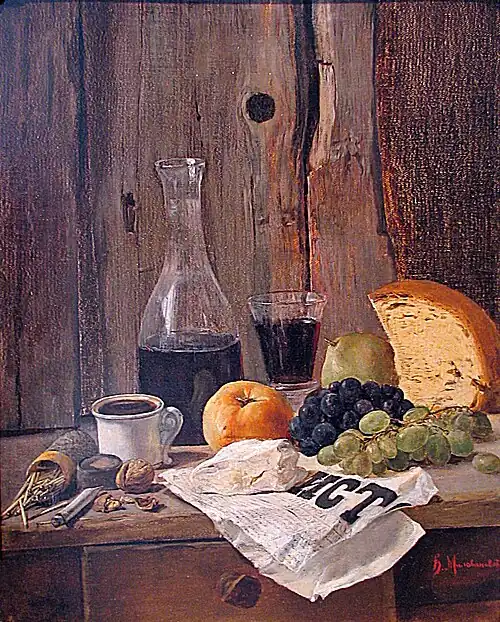 Đorđe Milovanović, Still-life with Bread , 1877, National Museum of Serbia x