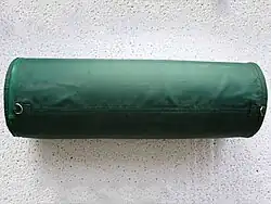 Additional case of thin fabric — attaches to backpack (for sleeping mat)