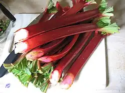 Rhubarb stalks