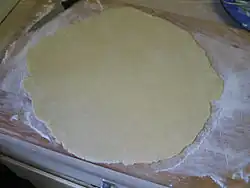 Dough rolled out
