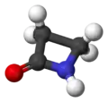 ball-and-stick model of the β-lactam ring