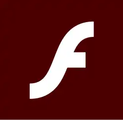 Adobe Flash Player logo.