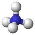 tetrahedral: ammonium, NH4+