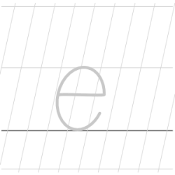 Lower-case (small) letter E