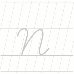 Lower case (Small) letter n