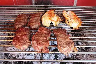 Asado on a parilla