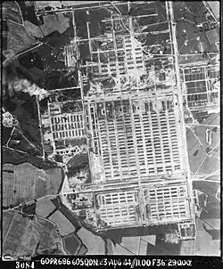 Aerial photo of Auschwitz in 1944. The horrific scale of the Holocaust is hard to picture - This is just one of many concentration camps.