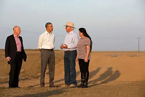 Obama speaks with California Farmers about the Drought, 2014.