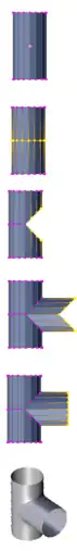 Figure 1: Modeling a simple T joint.
