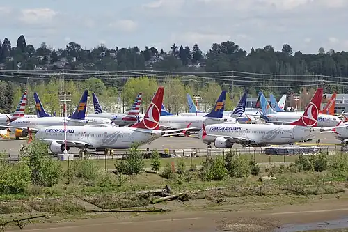 An error with the Boeing 737 MAX aircraft lead to many aircraft being grounded.