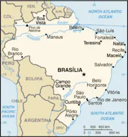 Map of Brazil.