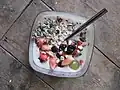 Porridge with fruit and nuts