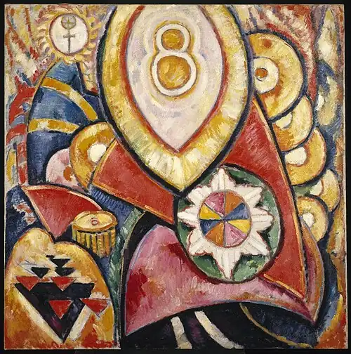 Painting No. 48. by Marsden Hartley - 1913. An example of American Modernism.