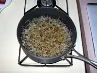 Sugar solution turning amber