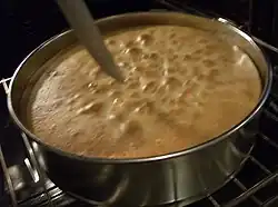 8. Checking if the cake is "done": put a sharp knife or skewer into the centre of the cake