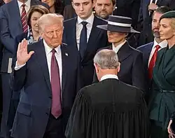 Trump takes the oath of office to become the 47th president on January 20, 2025