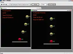 PrintScreens of concurrent computer models animations.