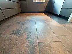 The main kitchen space with toe kicks