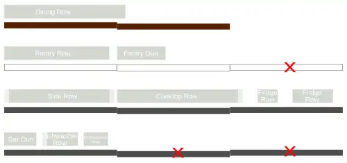 My toe kick map. Ikea added more toe kick panels to our shopping list than we actually needed.