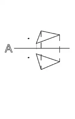 Descriptive Geometry problem. Find the distance between a point and a plane.