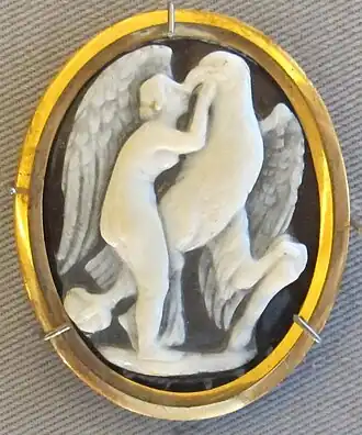 Carving Roman Venus with the eagle, Sardonyx, the first century AD