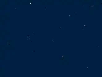 The bright Venus on March 23, 2020 at dusk with the brightest stars (down to 4m) eleven days before reaching the Golden Gate of the Ecliptic near the Pleiades (centre).