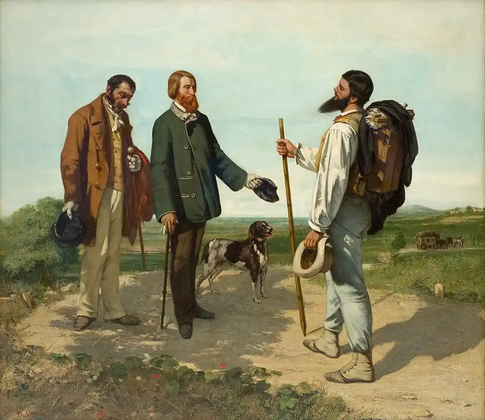 The Meeting, or Bonjour, Monsieur Courbet! by Gustave Courbet - 1854.