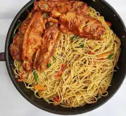 Jollof spaghetti