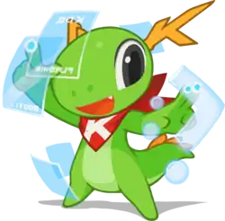 Konqi using KDE Plasma.
