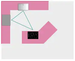 Another layout that includes an island