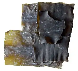 Dried sheets of kombu/dashima