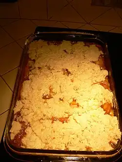 Dollop topping over filling