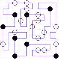 Examples of Masyu solved puzzles