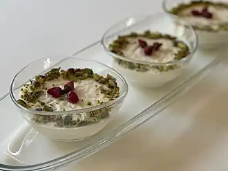 Mhallabiyyeh (Arabic milk pudding)