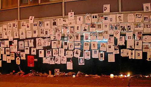 Missing persons flyers in the aftermath of the attacks.