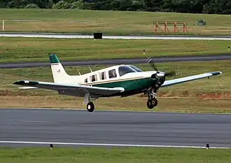 A small airplane at an airport.
