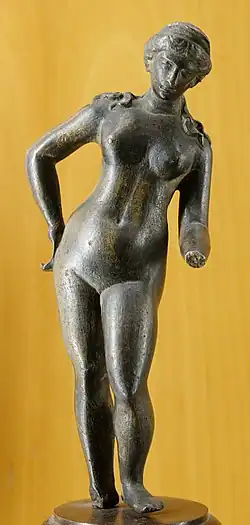 Venus, Ancient Roman bronze figurine.