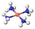square planar: tetraamminecopper(II), [Cu(NH3)4]2+