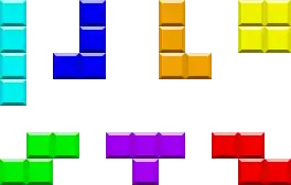 Tetriminos in Tetris.