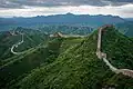 The Great Wall of China in the city of Jinshanling.