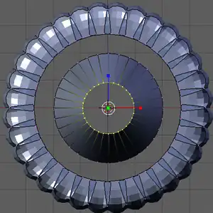 Scale in the front vertices