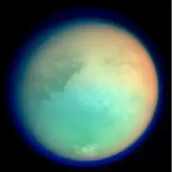 Titan from the Cassini spacecraft