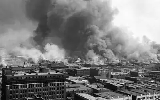 Tulsa burns in 1921.