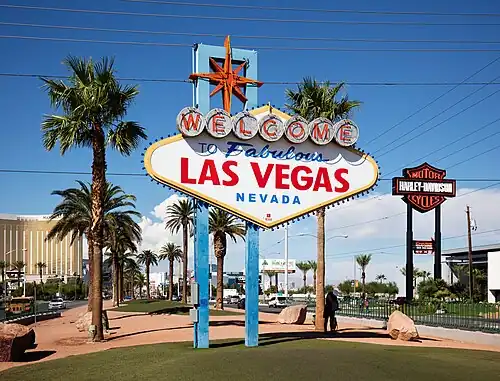 Welcome to Fabulous Las Vegas sign, an iconic example of Googie style - 1959.