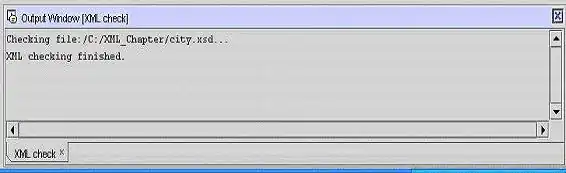 Output Window - Validity check