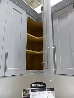 Standard corner wall cabinet