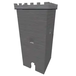 A screenshot of a tower made out of parts