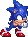 Sprite of Sonic pushing to the right.